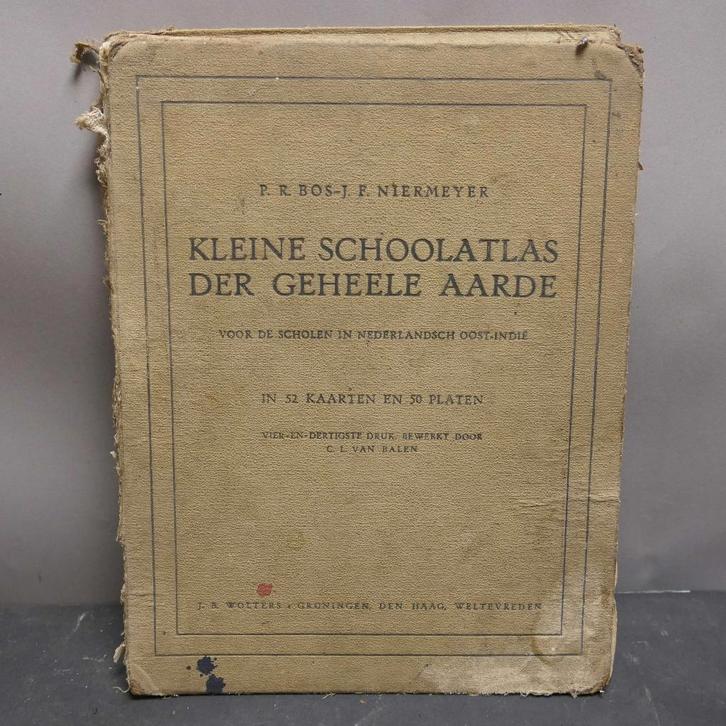 oude School Atlas Nederlandsch Oost Indie BU2 NOI 1928 boek, Antiek en Kunst, Kunst | Niet-Westerse kunst, Ophalen of Verzenden
