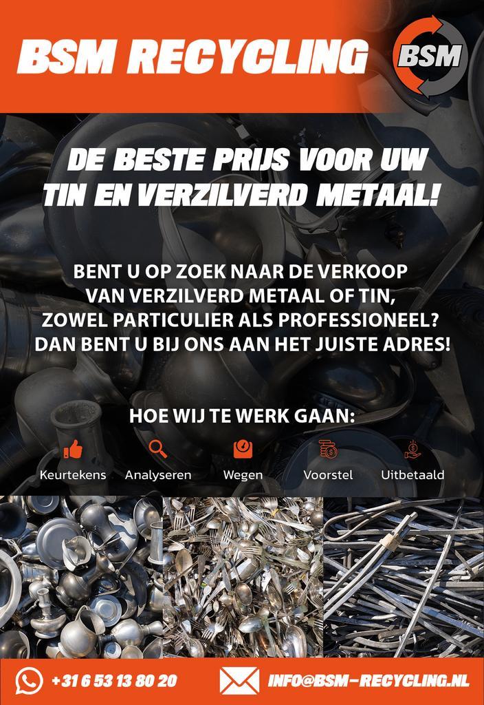 Inkoop van tin tegen hoge prijzen, Antiek en Kunst, Antiek | Tin, Ophalen of Verzenden