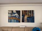 2 canvas schilderijen, Antiek en Kunst, Verzenden