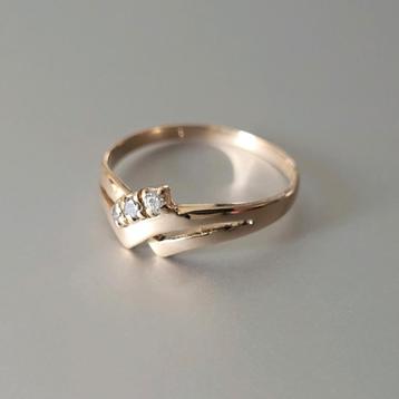 14 karaat gouden sierlijke damesring, 16,50mm [585] beschikbaar voor biedingen