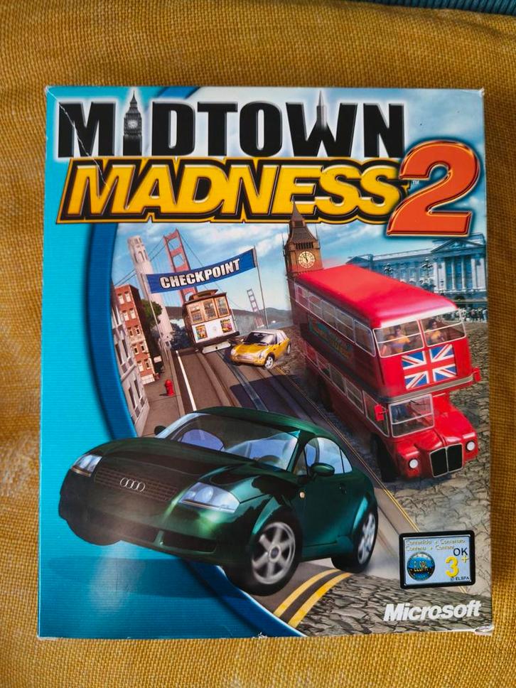 Midtown Madness 2 - PC Big Box, Spelcomputers en Games, Games | Pc, Gebruikt, Racen en Vliegen, 1 speler, Vanaf 3 jaar, Eén computer
