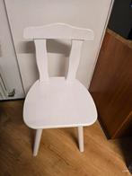 4 witte stoelen en witte tafel hout, Huis en Inrichting, Stoelen, Ophalen