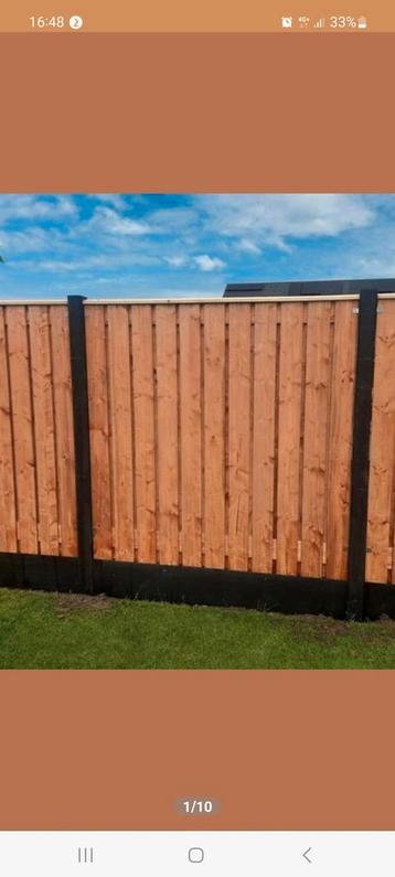 Houten Schutting - Nieuw & Vakkundig Geplaatst beschikbaar voor biedingen