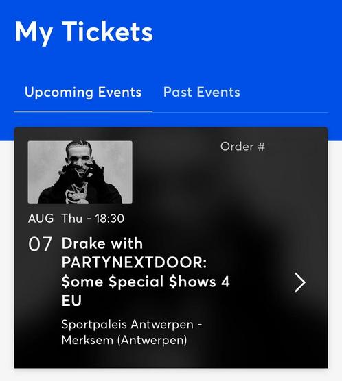 3x Drake Staanplaatsen 7 aug 2025 Sportpaleis Antwerpen, Tickets en Kaartjes, Evenementen en Festivals, Drie personen of meer
