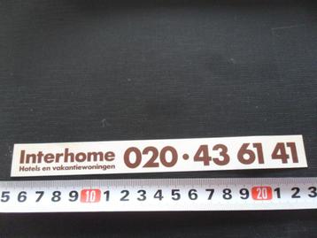sticker Interhome Hotels en vakantiewoningen 020-436141  beschikbaar voor biedingen