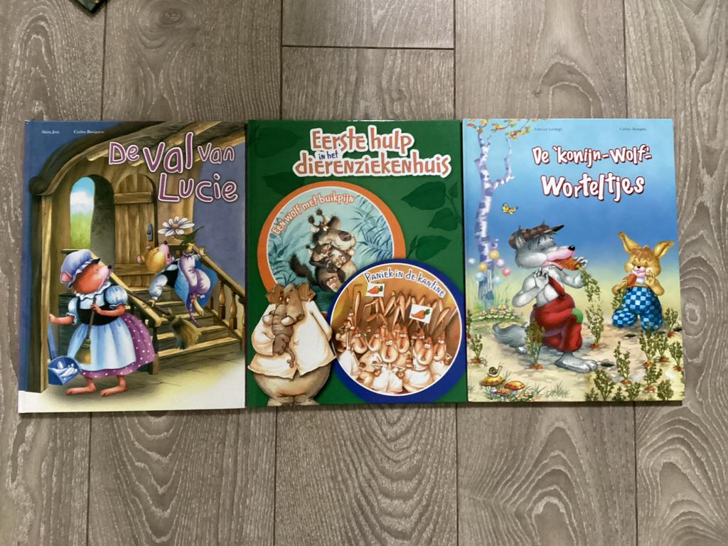 Set van 3 kinderboeken: De Val van Lucie, Eerste Hulp, Konij, Ophalen of Verzenden, Zo goed als nieuw, Fictie algemeen