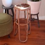 Vintage Rotan Plantentafeltje / Kruk / bijzettafel, Overige materialen, Vintage, Ophalen of Verzenden, Zo goed als nieuw