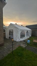 Partytent wit 6x4 meter TooPort ProfiTent lichte stormschade, Ophalen, Gebruikt, Opvouwbaar, Partytent