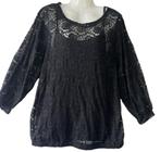SIGNATURE kanten blouse 46, Kleding | Dames, Nieuw, Zwart, Signature, Verzenden