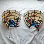 Set wandlampen glas in lood klikaanuit, Huis en Inrichting, Lampen | Wandlampen, Ophalen of Verzenden, Zo goed als nieuw, Glas