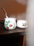 Aardbeien Serviesje - Suiker & Melk, Antiek en Kunst, Ophalen of Verzenden