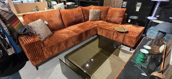 Salontafel Shadow - Bruin Glas Showmodel KORTING !, Huis en Inrichting, Tafels | Salontafels, Zo goed als nieuw, Minder dan 50 cm