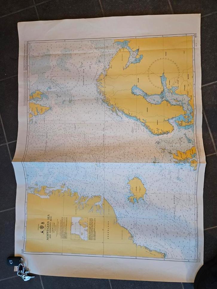 Zeekaart Noord-Europa, Boeken, Atlassen en Landkaarten, Gelezen, Overige typen, Europa Overig, 2000 tot heden, Ophalen of Verzenden