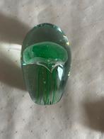 Groene Kwal Glazen Presse Papier, Ophalen of Verzenden, Zo goed als nieuw