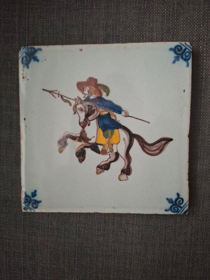 Tegel ruiter, Antiek en Kunst, Antiek | Wandborden en Tegels, Ophalen of Verzenden