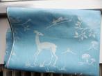Vintage stof Bambi hertje in lichtblauw retro vintage jaren, 200 cm of meer, Nieuw, Blauw, Ophalen of Verzenden