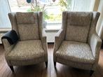 Oorfauteuil grijs, Huis en Inrichting, Fauteuils, Ophalen, Hout, 75 tot 100 cm, Zo goed als nieuw