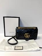 GUCCI Zwart Marmont Medium leer tas, Sieraden, Tassen en Uiterlijk, Tassen | Damestassen, Ophalen of Verzenden, Zo goed als nieuw
