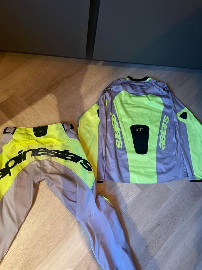 Alpinestars Kinder Crosskleding Racer Veil  Grijs  Fluo Geel, Kleding | Dames, Huispakken, Zo goed als nieuw, Geel, Ophalen of Verzenden