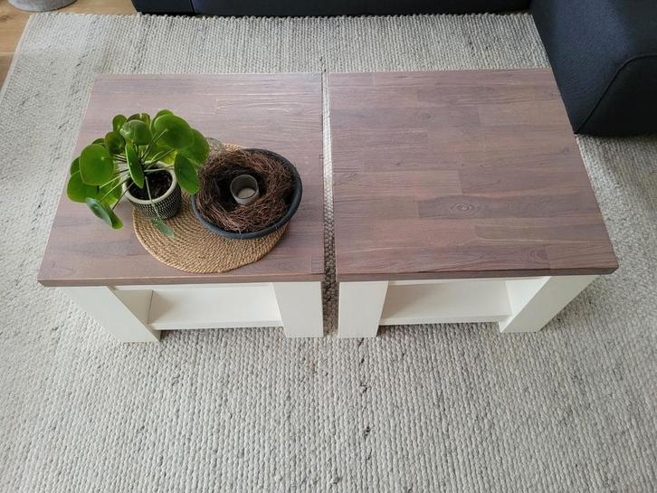 Salontafel/bijzettafel 2x, Huis en Inrichting, Tafels | Salontafels, Gebruikt, Minder dan 50 cm, 50 tot 100 cm, 50 tot 100 cm