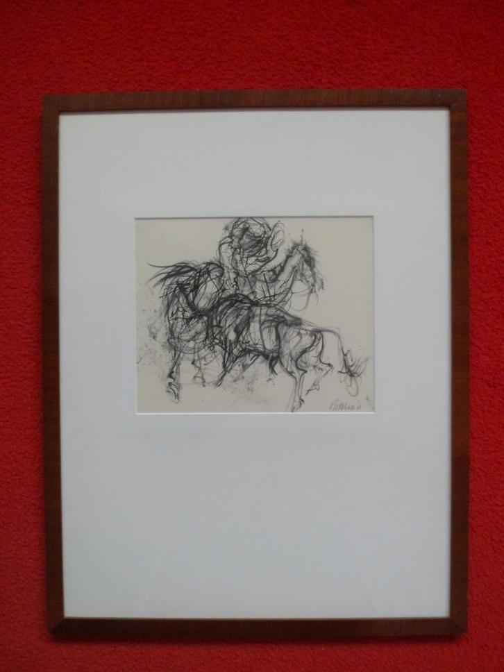 Piet Klaasse 1918-2000.Stierenvechter., Antiek en Kunst, Kunst | Schilderijen | Klassiek, Ophalen
