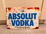Vintage reclamebord – Absolut Vodka (20 x 30 cm), Ophalen of Verzenden, Nieuw, Reclamebord