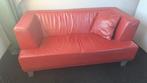 2 zits leren bank, bordeaux rood Montel, Ophalen, 150 tot 200 cm, Tweepersoons, Modern