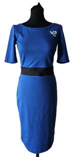 blauw jurk van vanilia maat 34 (07424), Maat 34 (XS) of kleiner, Blauw, Ophalen of Verzenden, Zo goed als nieuw