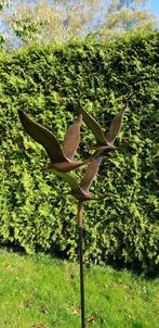 3 VLIEGENDE ZWANEN / bronzen beeld /, Tuin en Terras, Tuinstekers, Huis en tuin decoratie Marie, Nieuw, Info@huisentuindecoratiemarie.nl