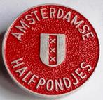 Amsterdamse halfpondjes (oud speldje), Verzamelen, Speldjes, Pins en Buttons, Verzenden, Zo goed als nieuw, Overige onderwerpen