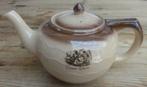 Vintage Douwe Egberts theepot, beige met bruin, Huis en Inrichting, Keuken | Servies, Ophalen of Verzenden, Gebruikt, Overige stijlen