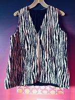 Leuke fluffie vintage zebra giletje met rits 40 nu 9,99€, Maat 38/40 (M), Overige kleuren, Ophalen of Verzenden, Vintage