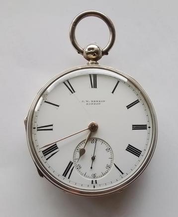 J.W. Benson London antiek Brits zilveren zakhorloge ca. 1875 beschikbaar voor biedingen