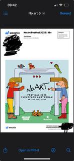 NO ART FESTIVAL TICKETS LAATSTE, Tickets en Kaartjes, Twee personen, Mei