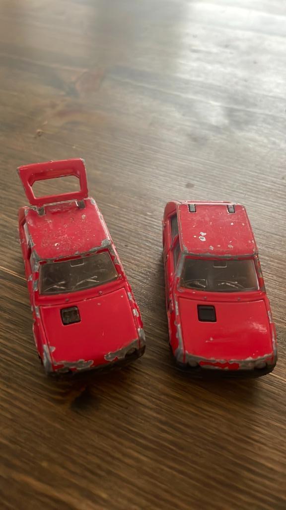 2x Majorette no.239 - Fiat Ritmo Abarth 2000 - schaal 1/53, Hobby en Vrije tijd, Modelauto's | Overige schalen, Gebruikt, Auto