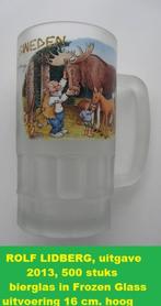 ROLF LIDBERG 1/500 bierglas, in frozen glas uitvoering, Ophalen of Verzenden, Nieuw, Bierglas