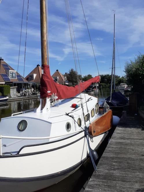 Platbodem zeilboot Grundel, Watersport en Boten, Platbodems, Gebruikt, 9 tot 12 meter, Staal, Diesel, Ophalen