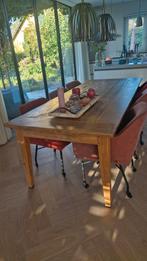 blank houten eetkamer tafel, Ophalen, Gebruikt, 200 cm of meer, 50 tot 100 cm