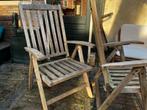 Twee hardhouten tuinstoelen met armleuning, Ophalen