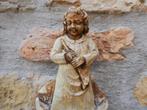 Wijwaterbakje engel met een Lourdes Veldfles / Wijwaterfles, Antiek en Kunst, Ophalen of Verzenden