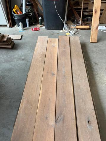 38 m2 massief eiken parketvloer 18 cm breed 18 mm dik. beschikbaar voor biedingen
