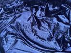 Velours/velvet Blauw, Blauw, 120 cm of meer, Nieuw, Ophalen of Verzenden