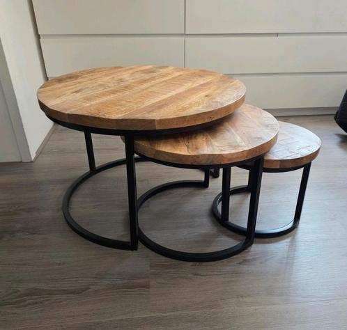 Salontafels salon tafel set mango hout NIEUW, Huis en Inrichting, Tafels | Salontafels, Nieuw, Minder dan 50 cm, 50 tot 100 cm