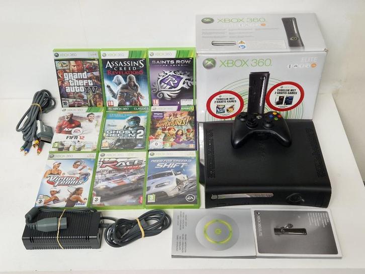 Xbox 360 Collectors Item met doos en spellen, Spelcomputers en Games, Spelcomputers | Xbox 360, Zo goed als nieuw, 120 GB, 360 Elite of Super Elite