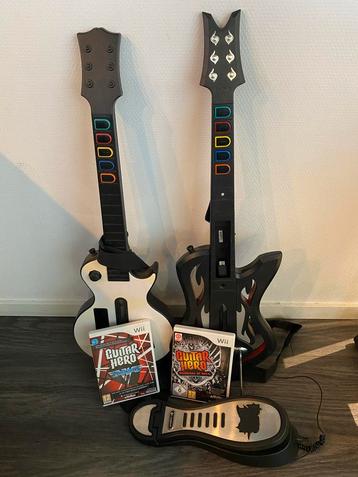 Guitar Hero Set - Wii - Gitaren + Games beschikbaar voor biedingen