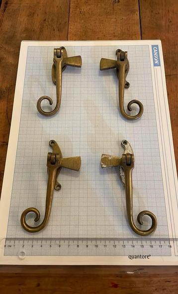 PRACHTIG! Antiek Messing Jaren 10 20 30 Raambomen met KRUL beschikbaar voor biedingen
