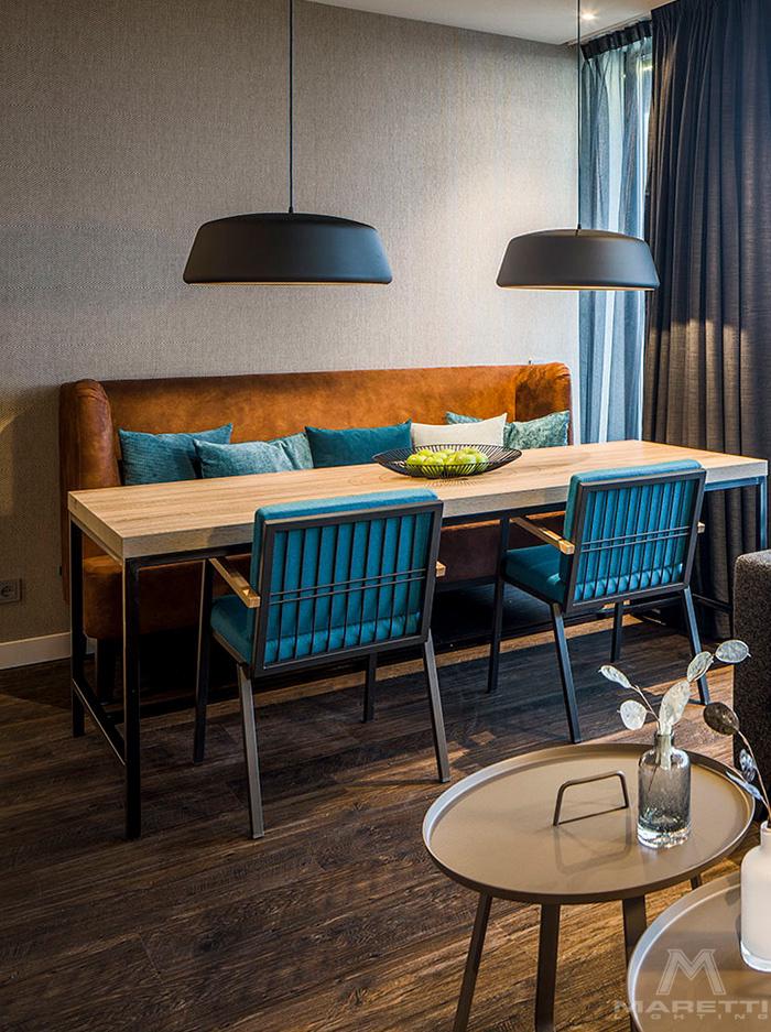 Maretti Tommy 60 hanglamp zwart/goud NIEUW, Ophalen of Verzenden, Nieuw, Minder dan 50 cm