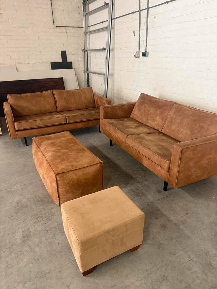 Suède Bankstel - Stijlvol en Comfortabel, Huis en Inrichting, Banken | Bankstellen, Gebruikt, Rechte bank, Vierpersoons of meer