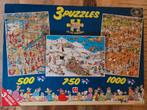Jan van Haasteren puzzel: 3 in 1, Ophalen of Verzenden, 500 t/m 1500 stukjes, Zo goed als nieuw, Legpuzzel