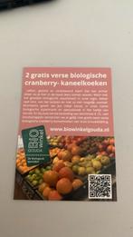 Voucher Biowinkel Gouda, Tickets en Kaartjes, Kortingen en Cadeaubonnen, Eén persoon, Kortingsbon, Overige typen